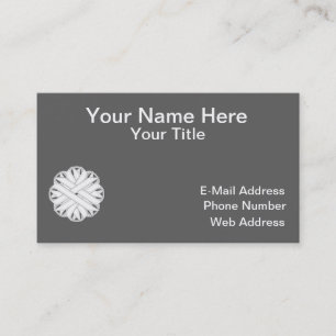 White Flower Ribbon by Kenneth Yoncich Business Card
