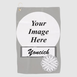 White Flower Ribbon by Kenneth Yoncich Golf Towel
