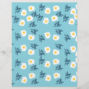 White Flower Scrapbook paper