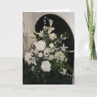 White flower sympathy card