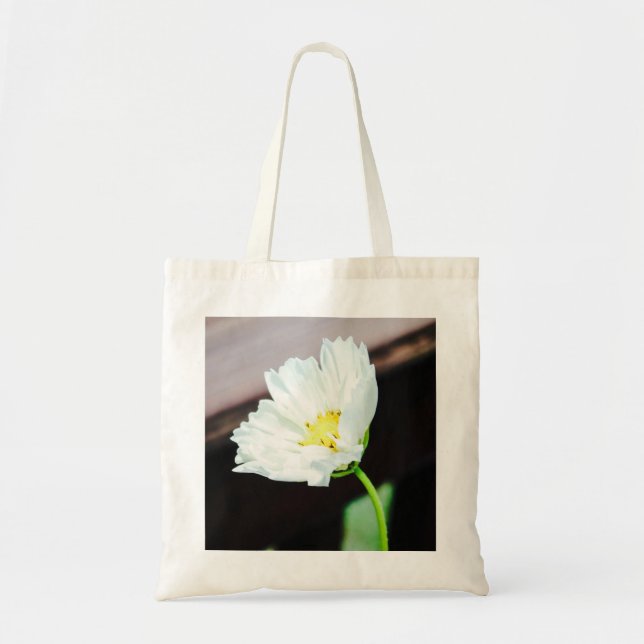 White Flower Tote Bag (Front)