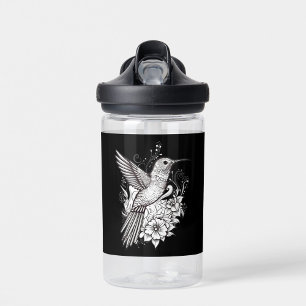 White Flower Water Bottle