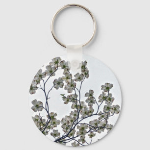 White Flowering Dogwood Key Ring