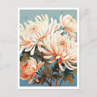 WHITE FLOWERS #1 POSTCARD