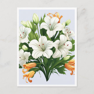 WHITE FLOWERS #2 POSTCARD