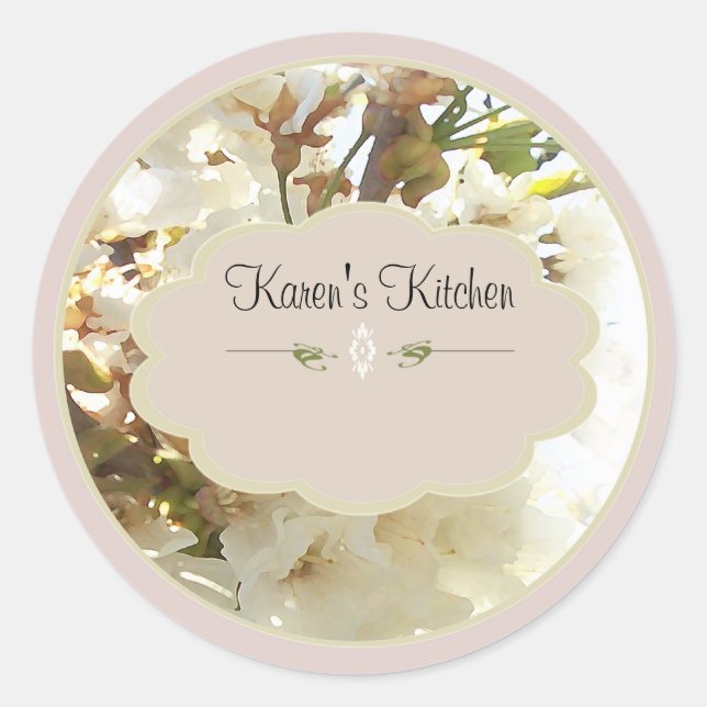 white flowers 2 spice jar labels (Front)