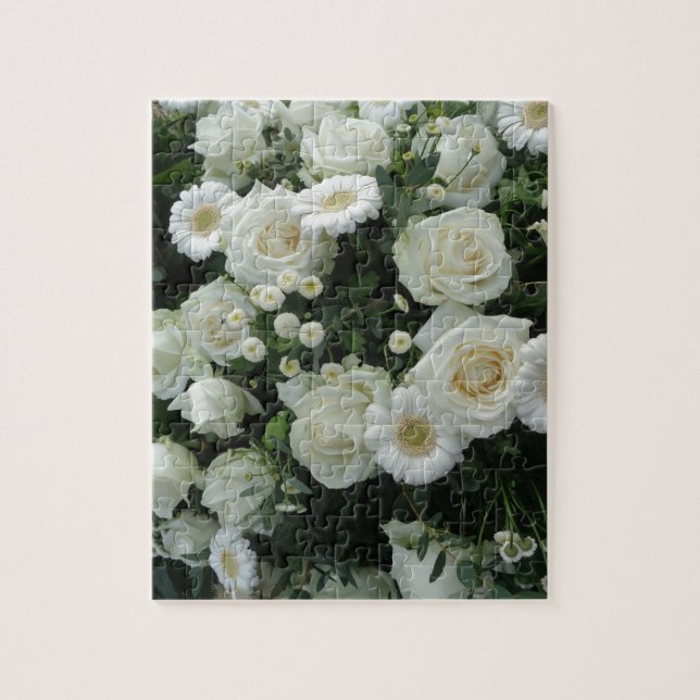 White Flowers Bouquet Jigsaw Puzzle (Vertical)