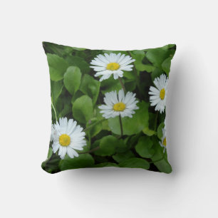White Flowers Daisy  Cushion 41 cm x 41 cm