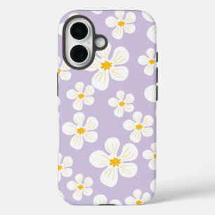 White Flowers Design Otterbox iPhone 16 Case