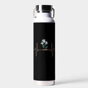 White Flowers Gardener Flowers Lover Water Bottle