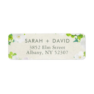White Flowers Green Leaves Custom Template