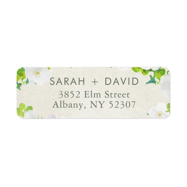 White Flowers Green Leaves Custom Template (Front)