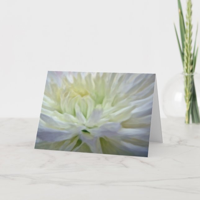 White Flowers Holiday Card (Front)