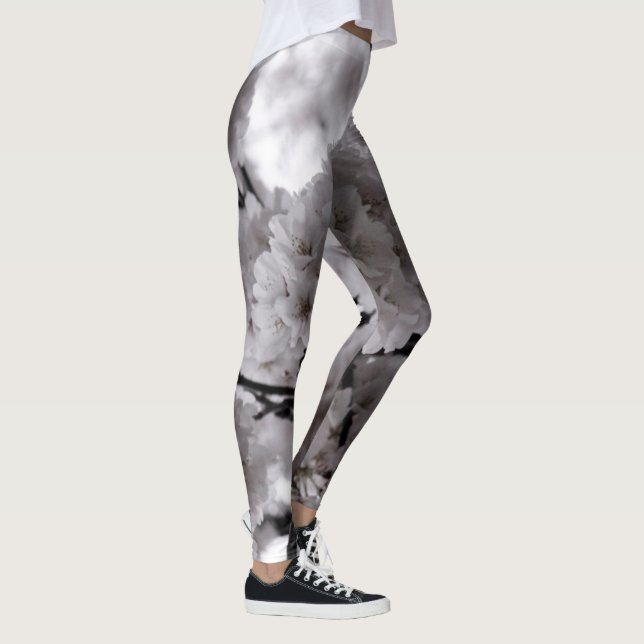 White Flowers Leggings (Right)
