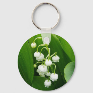 White Flowers Lily-of-the-Valley Keychain