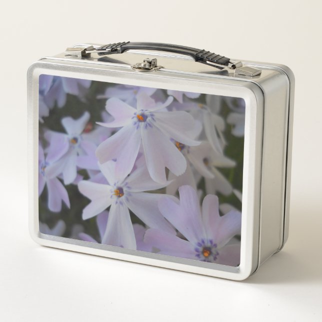 White Flowers Metal Lunch Box (Front)