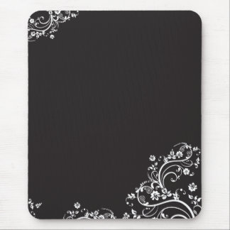 White Flowers Mouse Mat
