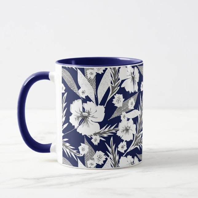 White flowers mug (Left)