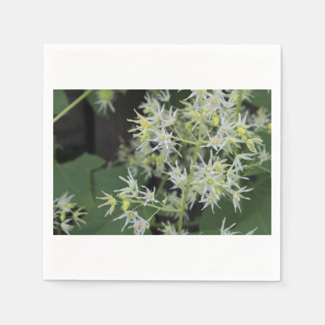 White Flowers Napkin (Front)