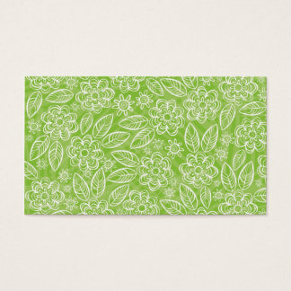 white flowers on green background