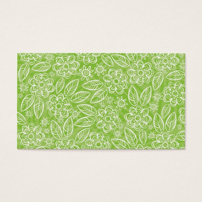 white flowers on green background (Front)