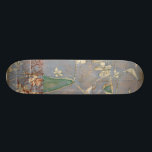 White Flowers on Newsprint Background Skateboard<br><div class="desc">The newsprint background and deeply coloured background almost hide the white flowers that are the focus of this painting by Jennifer Goldberger. A very unique and engaging print,  it could make a nice gift for someone who loves avant-garde art!</div>