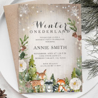 White Flowers Onederland Animals baby showe