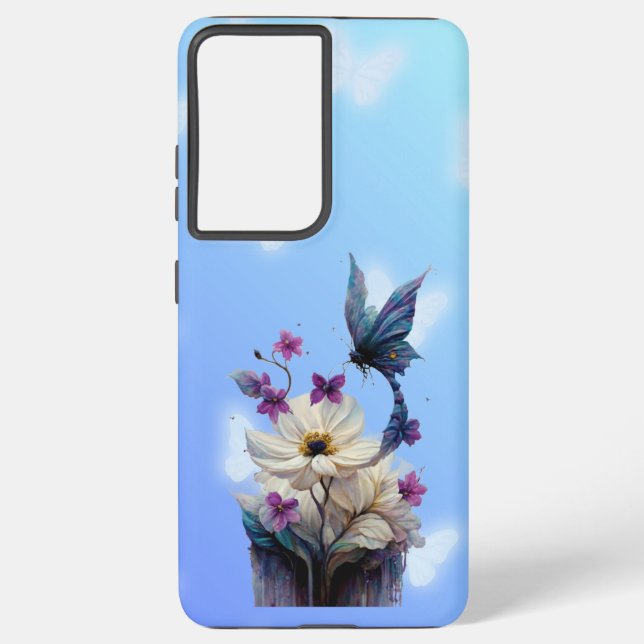 White Flowers phone case (Back)