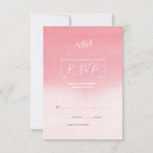 White Flowers RSVP Card
