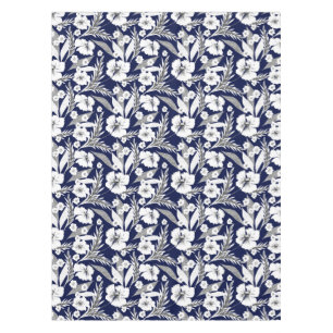 White flowers tablecloth