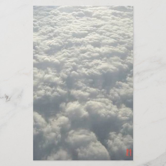 WHITE FLUFFY CLOUDS STATIONERY (Front)