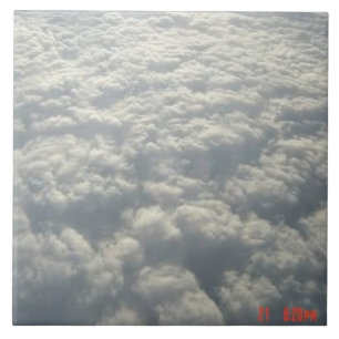 WHITE FLUFFY CLOUDS TILE