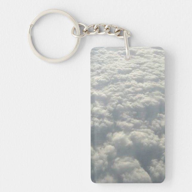 WHITE FLUFFY KEY RING (Front)