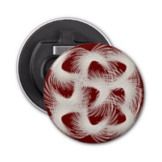 White flying feathers bottle opener