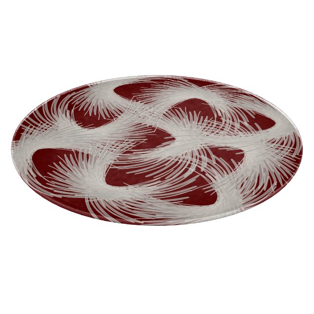 White flying feathers cutting board (Corner)