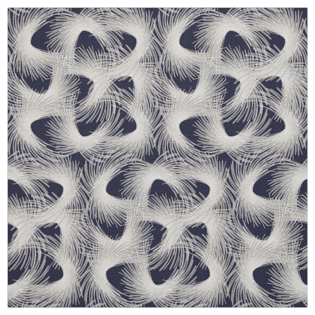 White flying feathers fabric (Swatch)