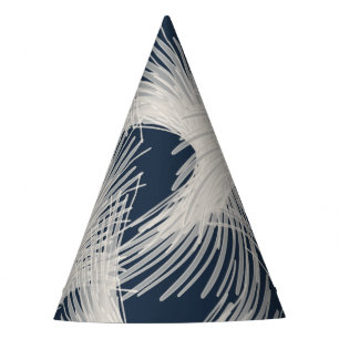 White flying feathers party hat