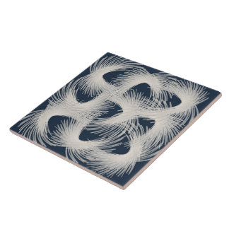 White flying feathers tile