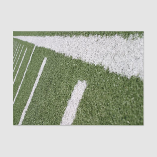 White Football Lines Tissue Paper (Front)