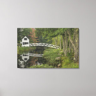 White footbridge, Somesville, Mount Desert Canvas Print