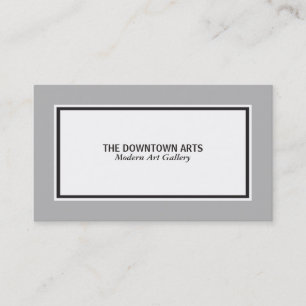 White Foreground Black Border, Cream Background Business Card