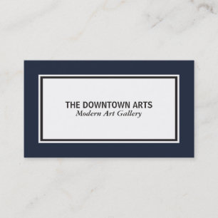 White Foreground Black Borders Business Card