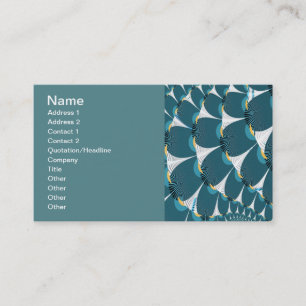 White Forest With Peacock Abstract Art Business Card
