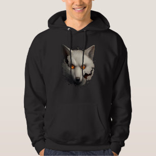 White Fox Fantasy Artwork Animal Fox Hoodie