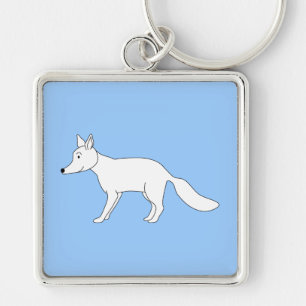 White Fox. Key Ring