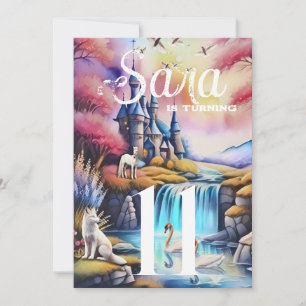 White Fox Party Invitation