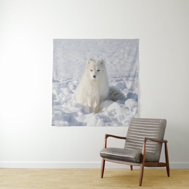 White fox tapestry (In Situ)