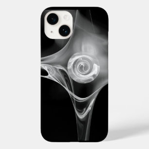 WHITE FRACTAL ROSE Case-Mate iPhone 14 CASE