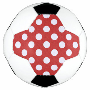 White Fractals Polka Dots Red Fractals Background Football