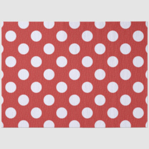 White Fractals Polka Dots Red Fractals Background Tissue Paper